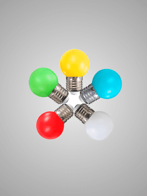 Lâmpadas LEd Bolinhas Coloridas